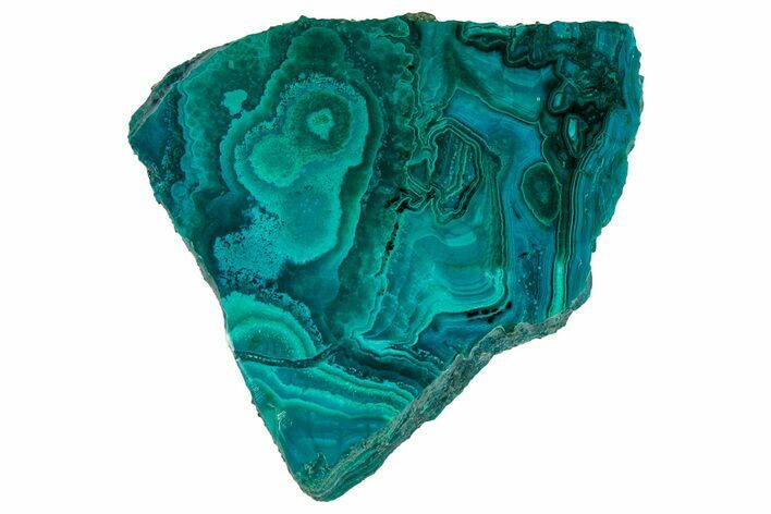Polished Banded Chrysocolla and Malachite - Bagdad Mine, Arizona #327666